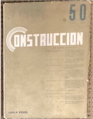 Item #71228 CONSTRUCCIÓN. AÑO V, N° 50. REVISTA DE INGENIERÍA, ARQUITECTURA, ARTE,...