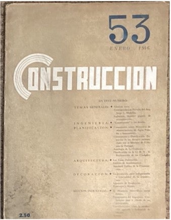 Item #71229 CONSTRUCCIÓN. AÑO V, N° 53. REVISTA DE INGENIERÍA, ARQUITECTURA, ARTE, DECORACIÓN Y INDUSTRIA